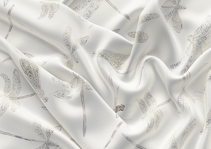 Dragonflies, Soft White - Roman Blind - Image 4